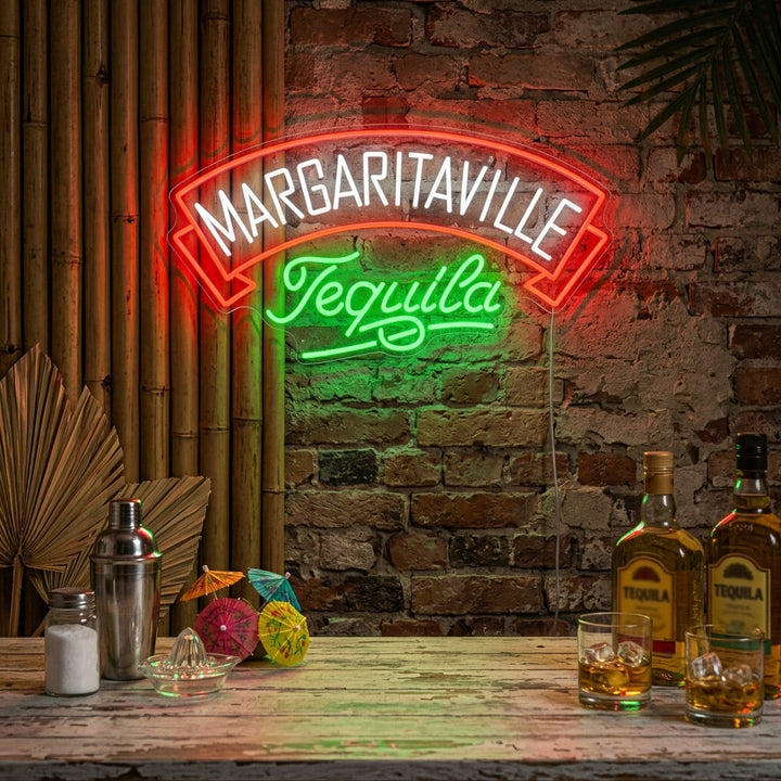 "Margaritaville Tequila" Neonskylt