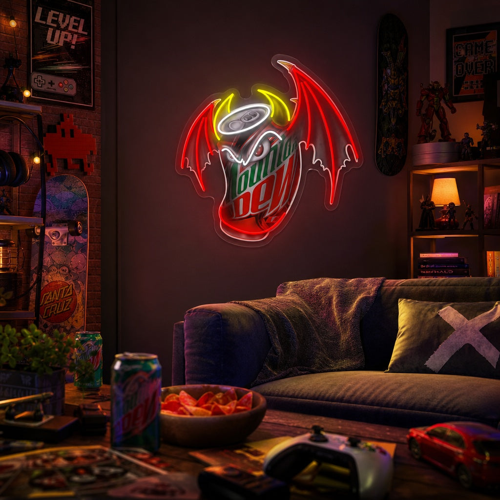 "Mountain Dew Wings" UV-tryckt LED-neonskylt