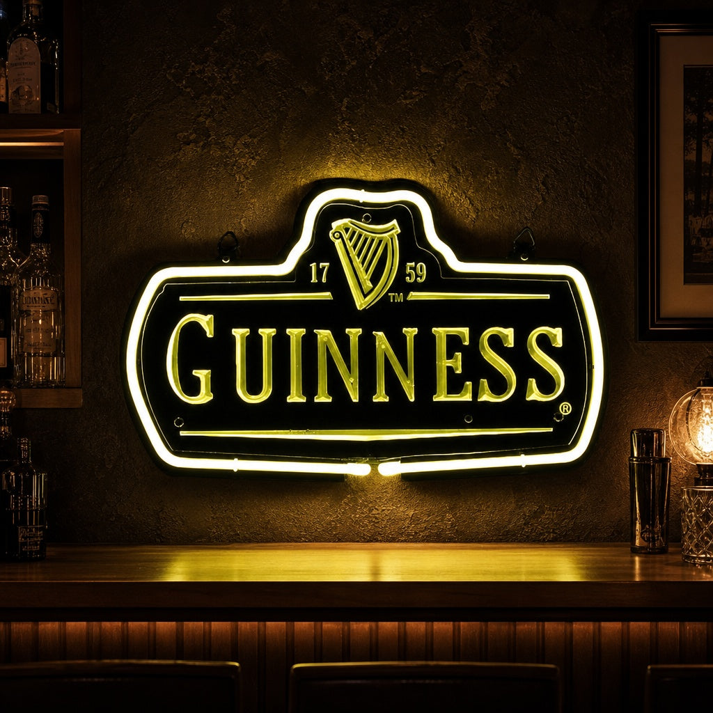 "New Guinness 1759 Logo Beer" Neonskylt