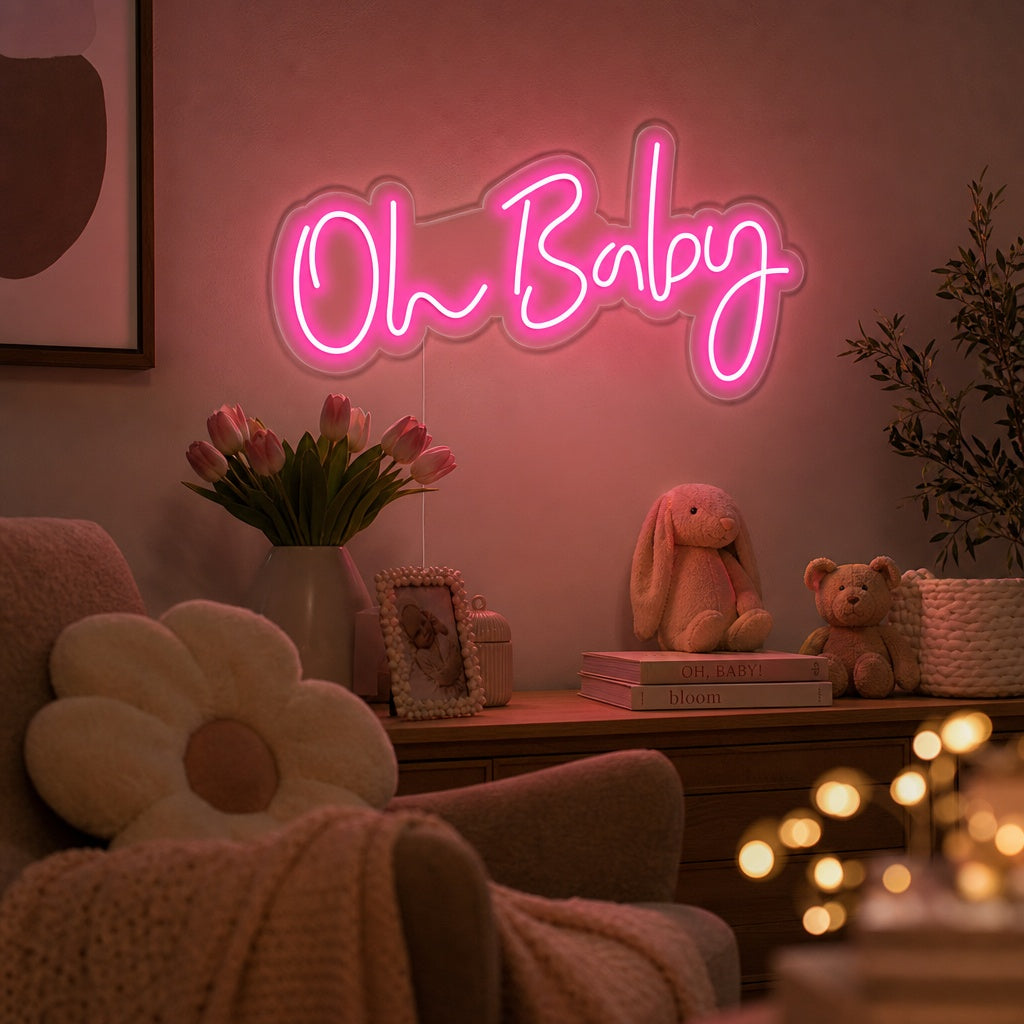 "Oh Baby" Neonskylt