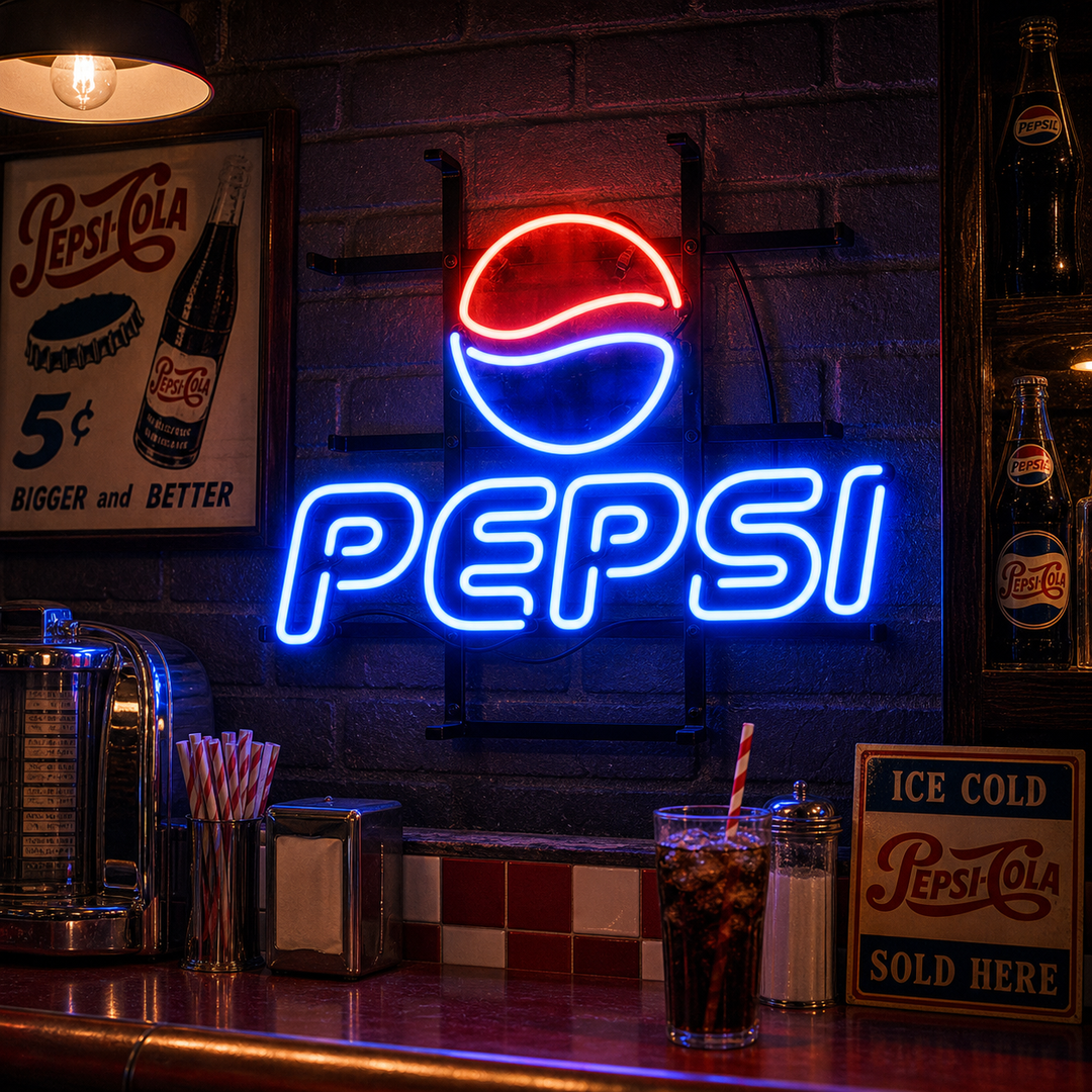 "Pepsi Soda" Neonskylt