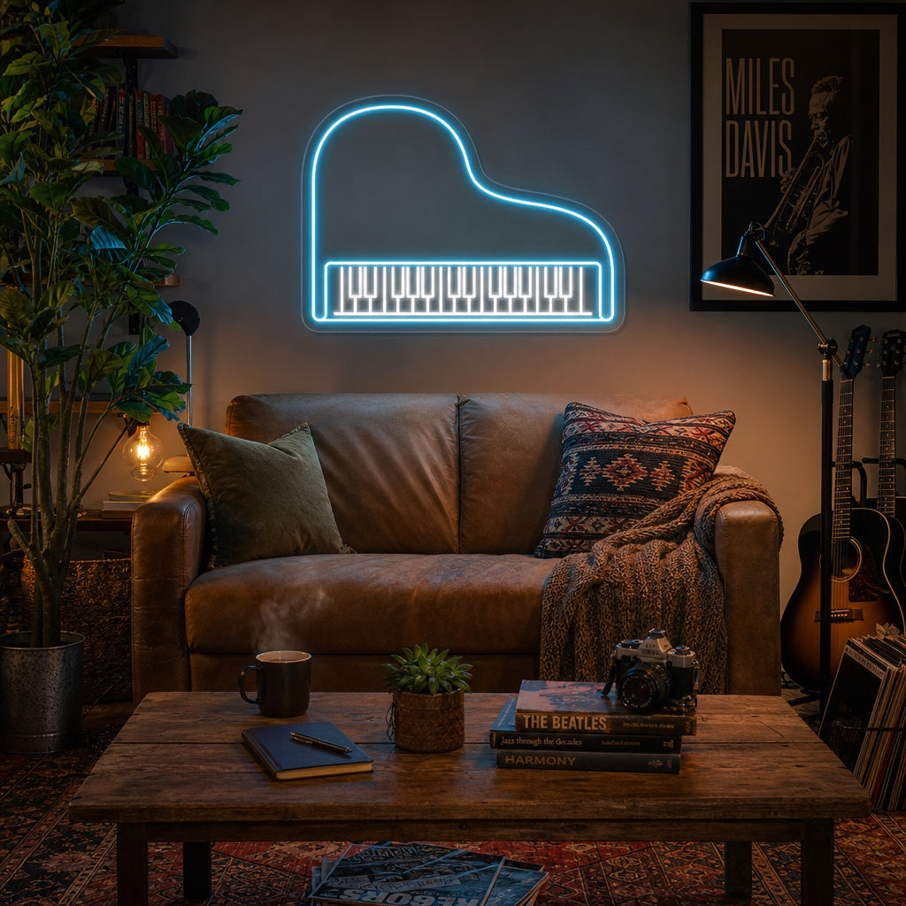 "Piano" Neonskylt