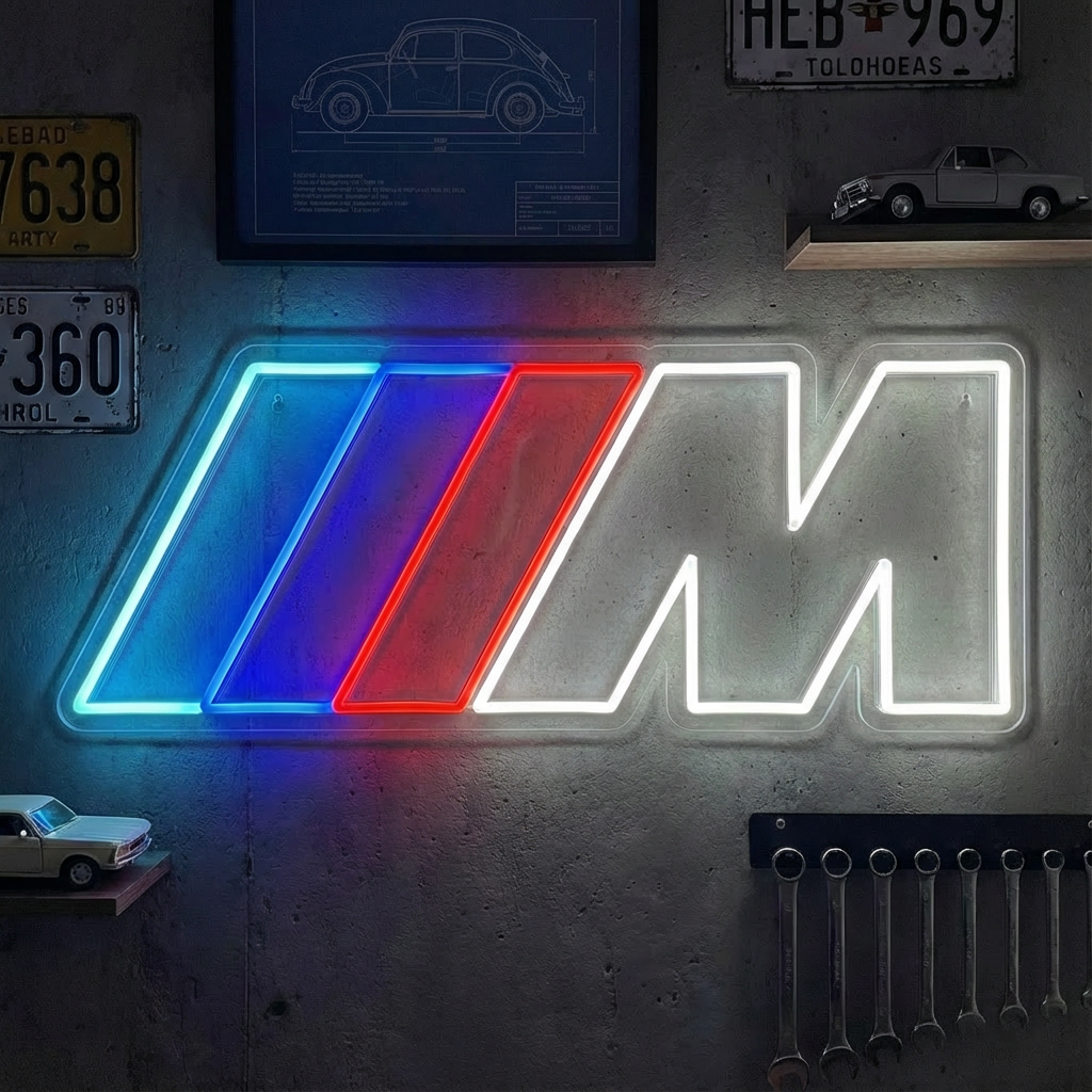 "BMW M-logotyp" Neonskylt