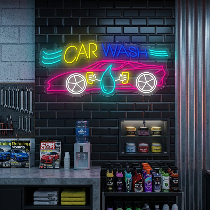 "Car Wash" Neonskylt