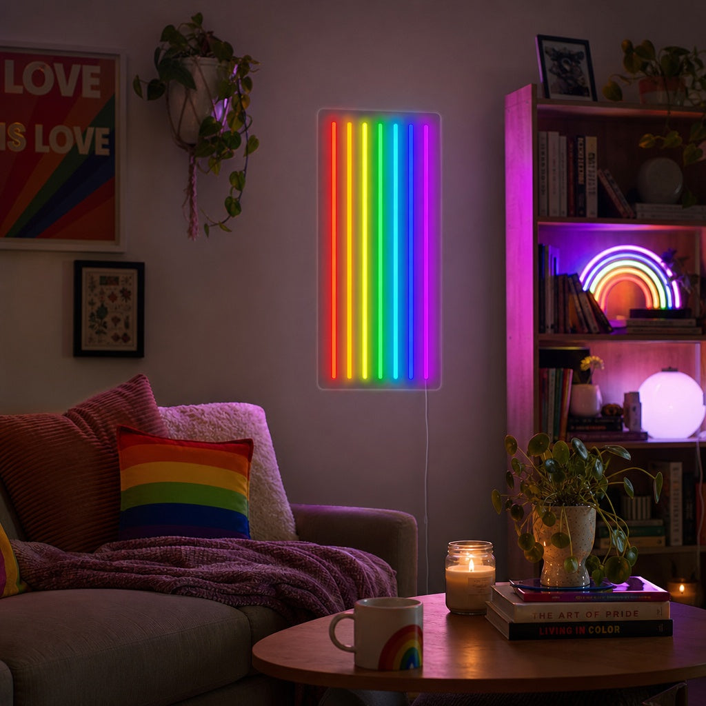 "Regnbågsflagg Lgbt-Stolthet Unik" Neonskylt
