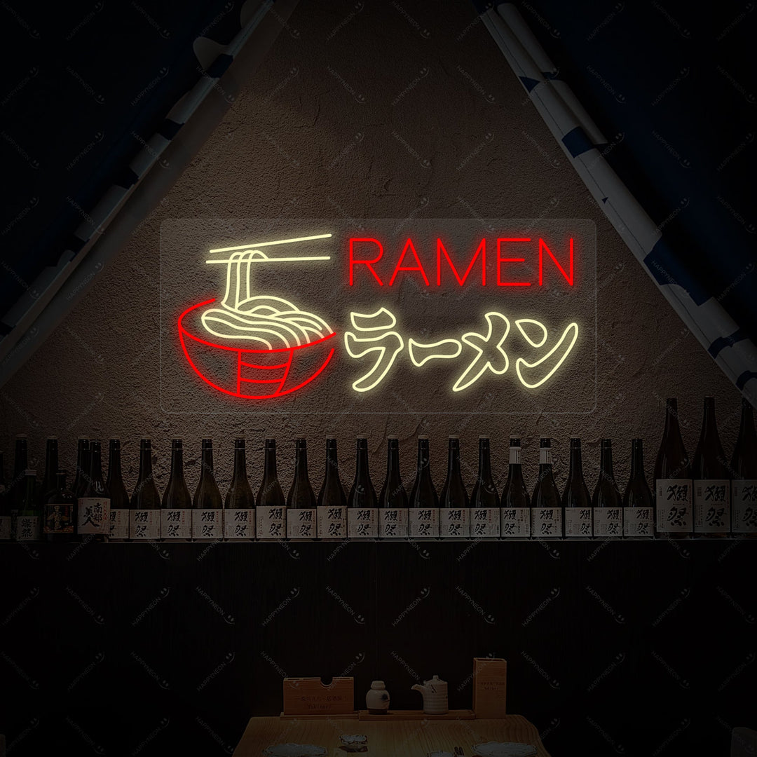 Ramen Nudlar Neonskylt, Japansk restauranginredning