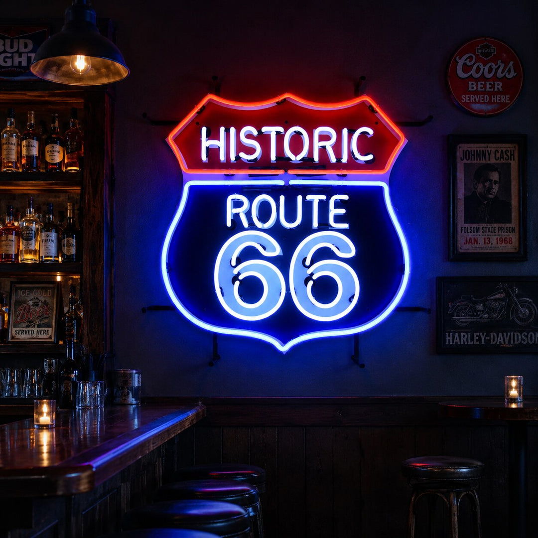 "Route 66" Neonskylt