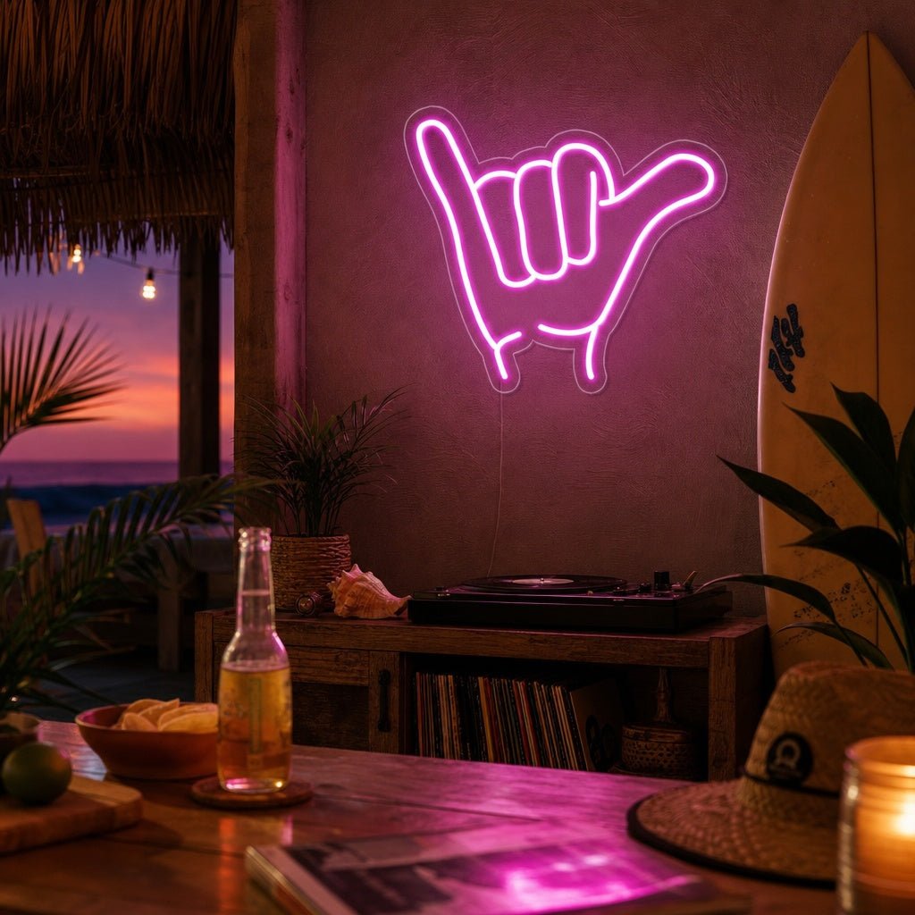"Shaka" Neonskylt