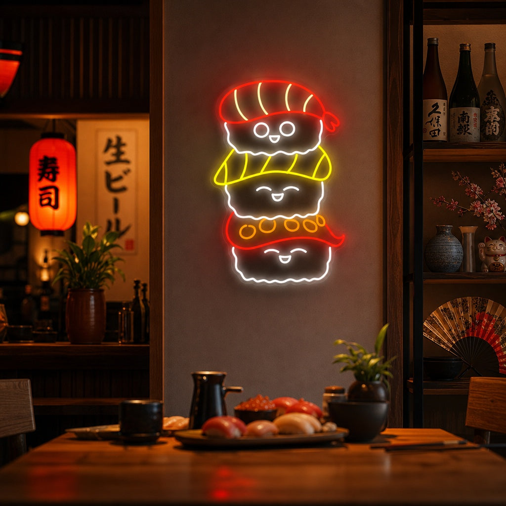 Sushi Neonskylt, Japansk restauranginredning