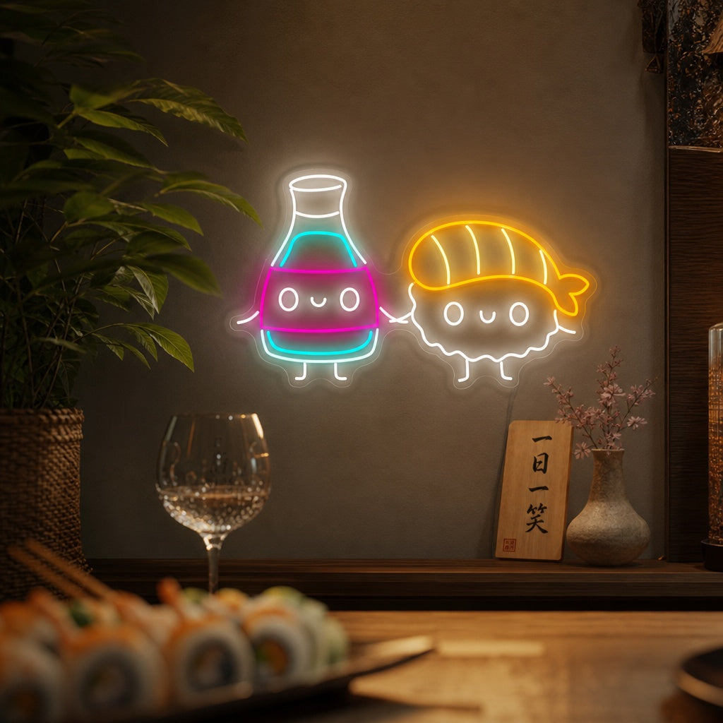 Sushi Neonskylt, Japansk restauranginredning