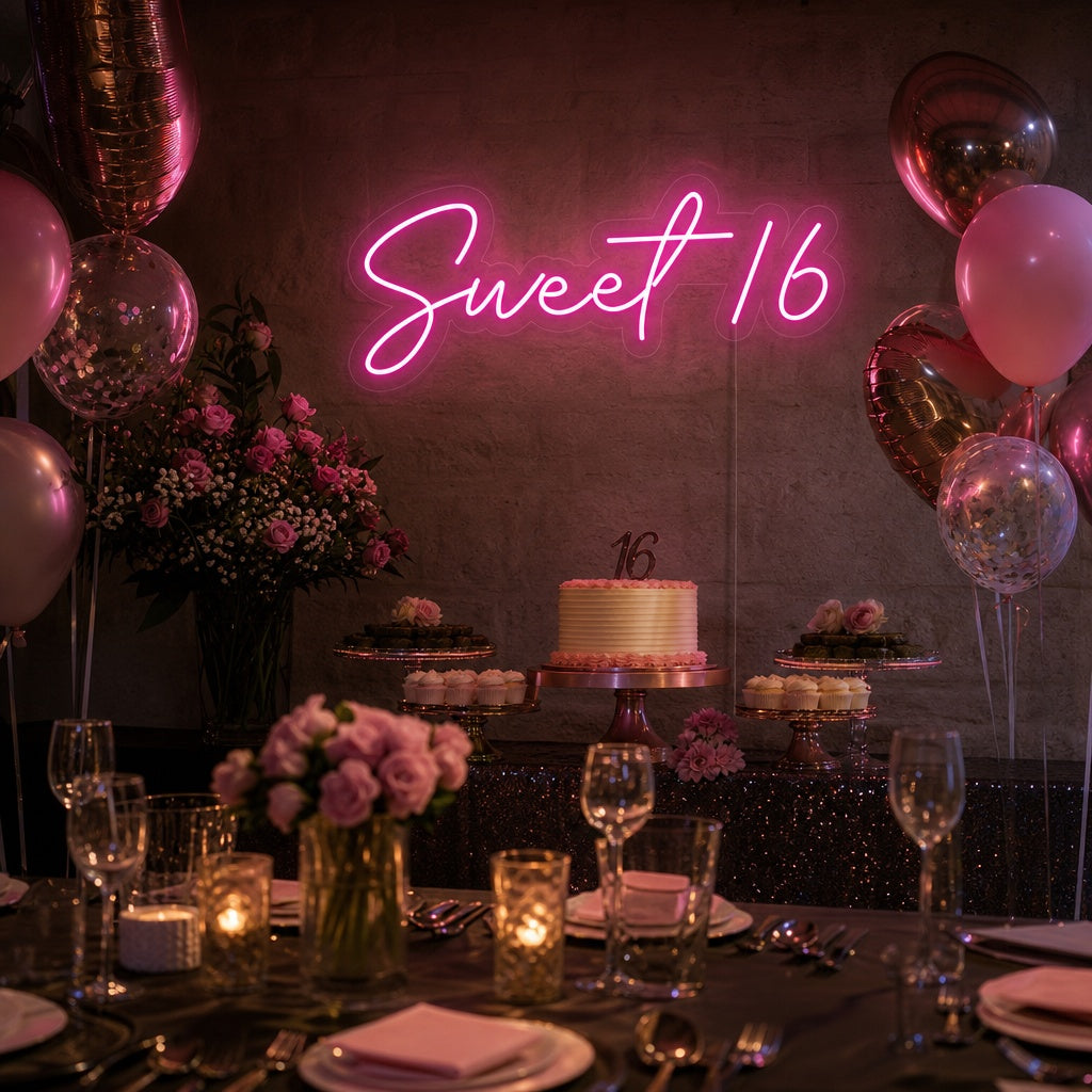 "Sweet 16" Neonskylt