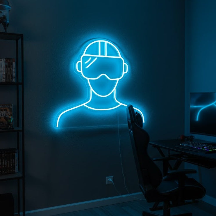 "VR-Headset" Neonskylt