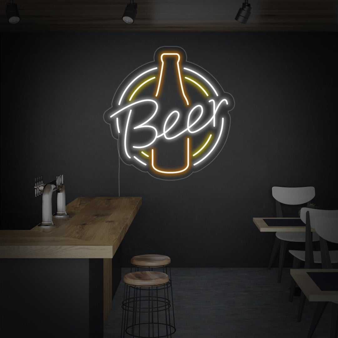 "Vintage Retro Beer" Neonskylt