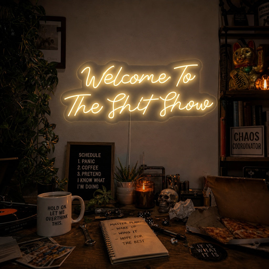 "Welcome To The Shit Show" Neonskylt