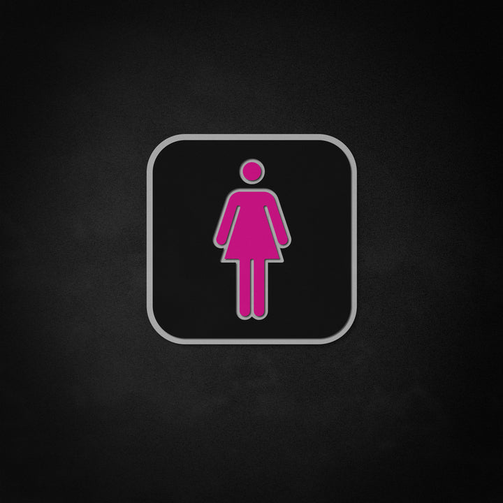 "Kvinna Kvinnlig Toalett Inredning" Neon Like