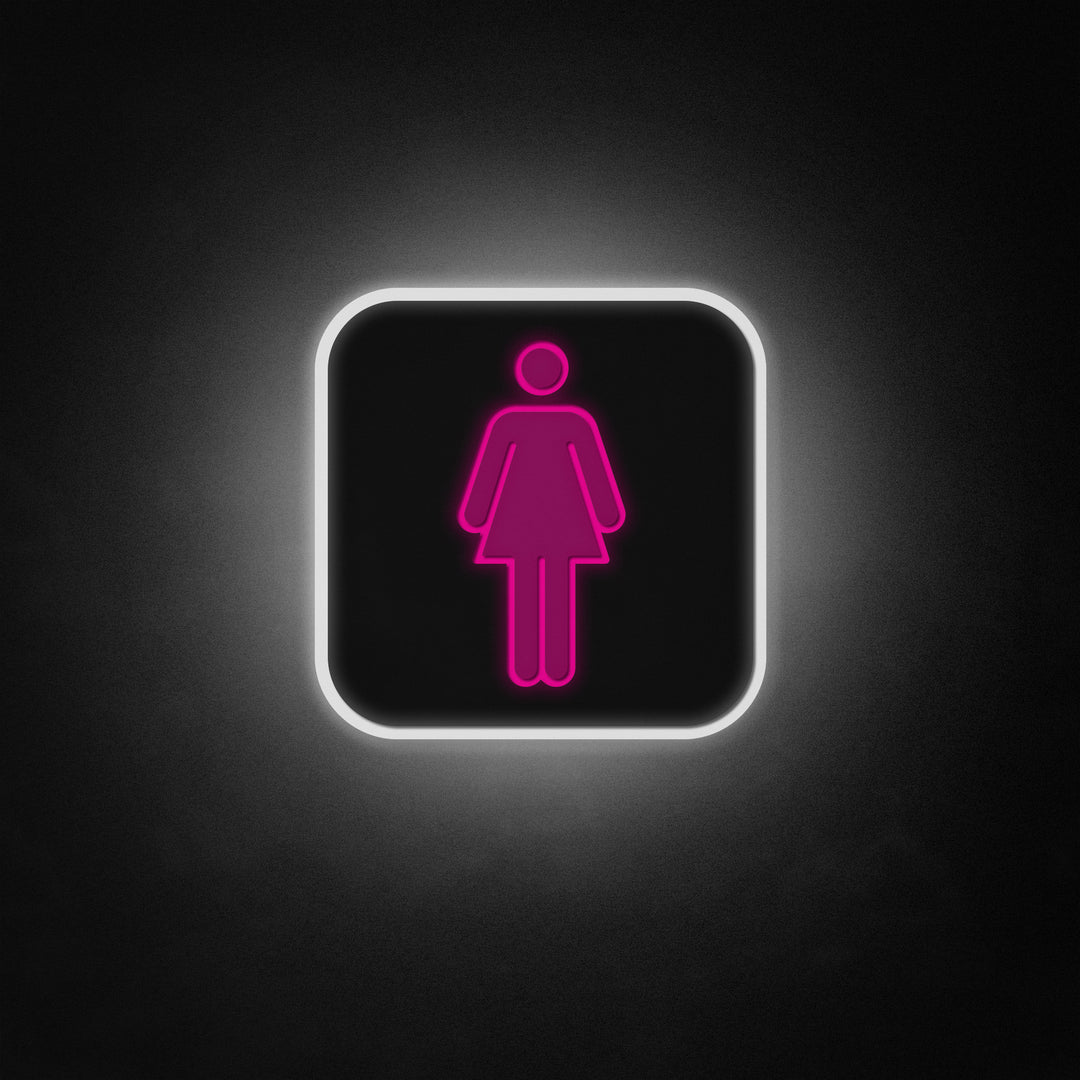 "Kvinna Kvinnlig Toalett Inredning" Neon Like