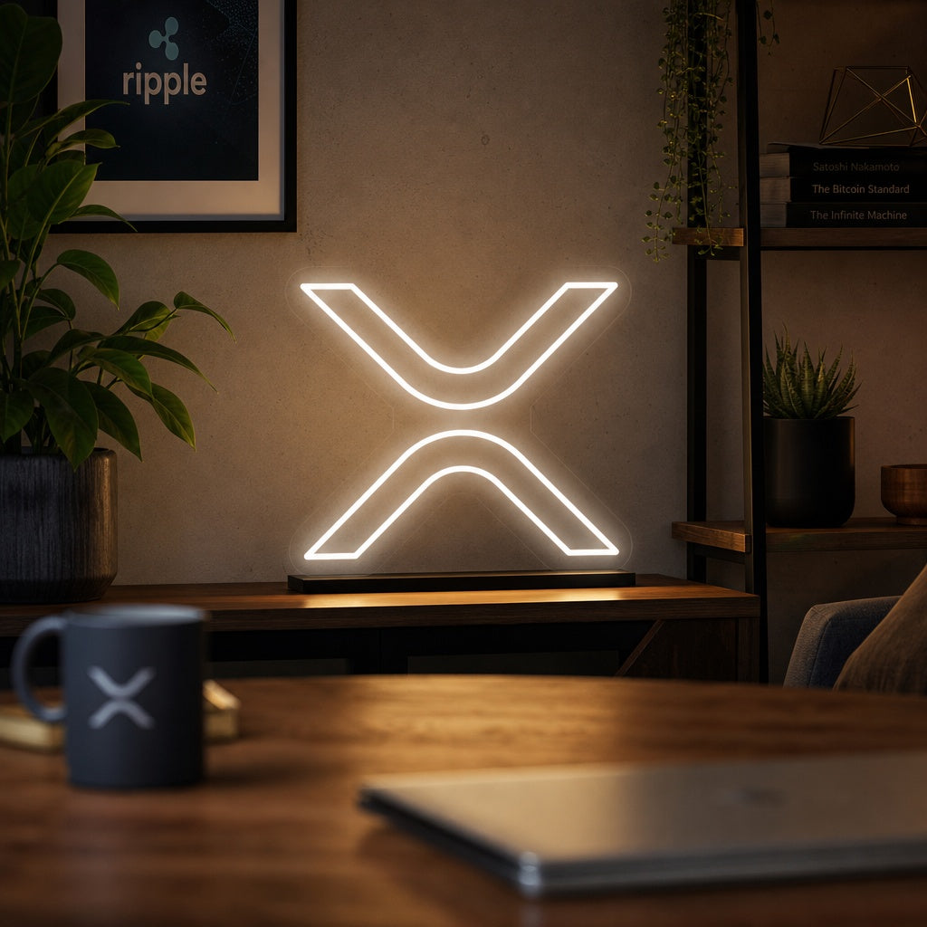 "XRP Ripple Symbol" Neonskylt