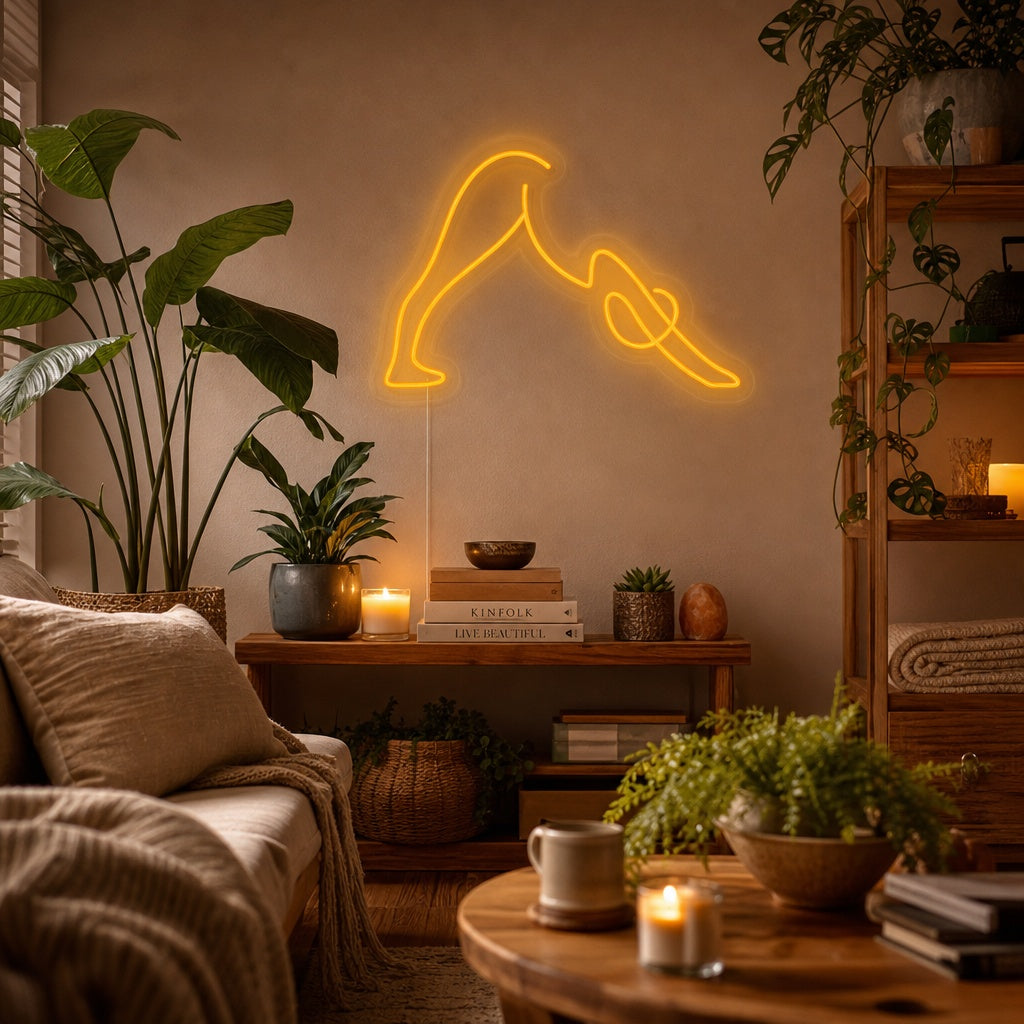 "Yogapose" Neonskylt