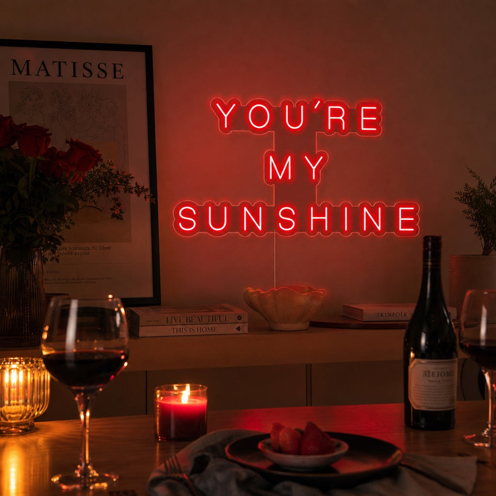 "You Are My Sunshine" Neonskylt