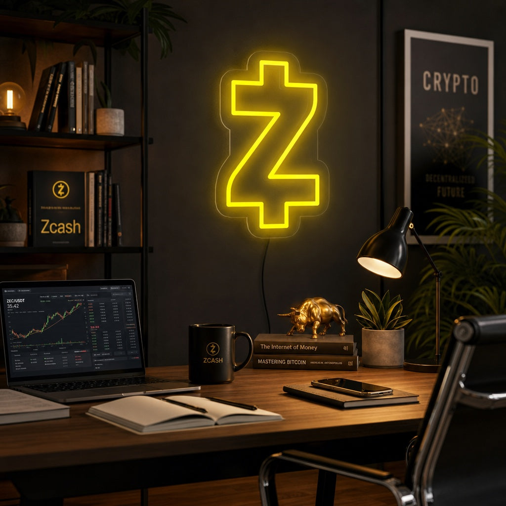 "Zcash Zec Symbol" Neonskylt