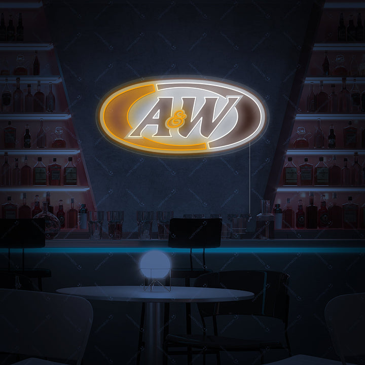 "A&W Beer Logotyp" Neonskylt