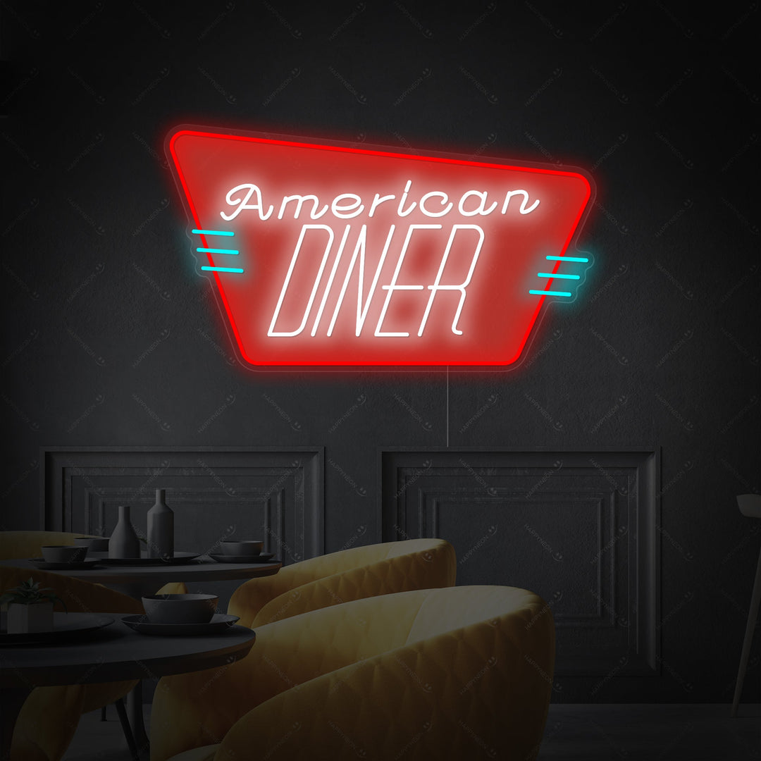 "American Diner" Neonskylt