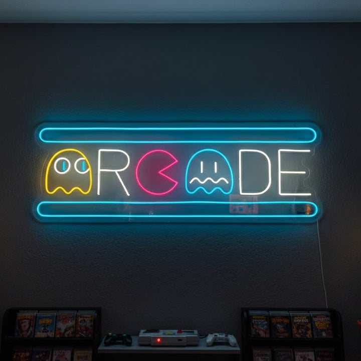 "Arcade Ghost" Neonskylt