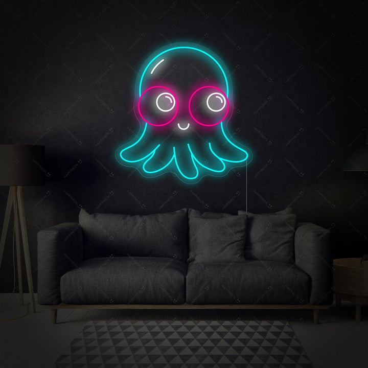"Baby bläckfisk" Neonskylt