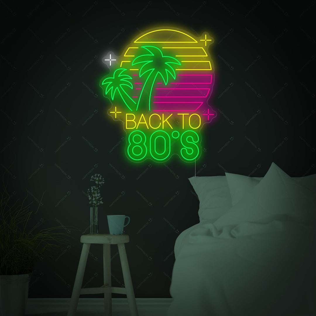 "Back To 80s" Neonskylt