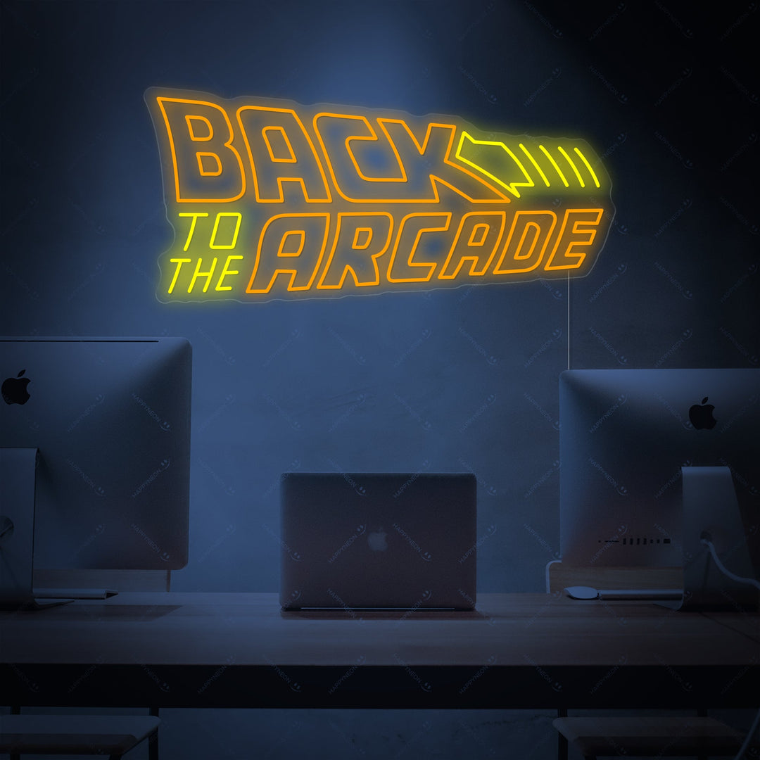 "Back To The Arcade" Neonskylt