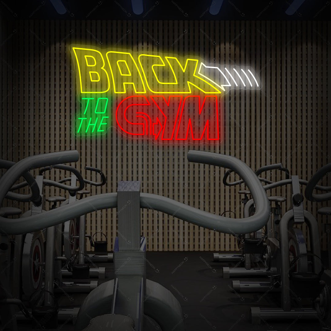 "Back To The Gym" Neonskylt