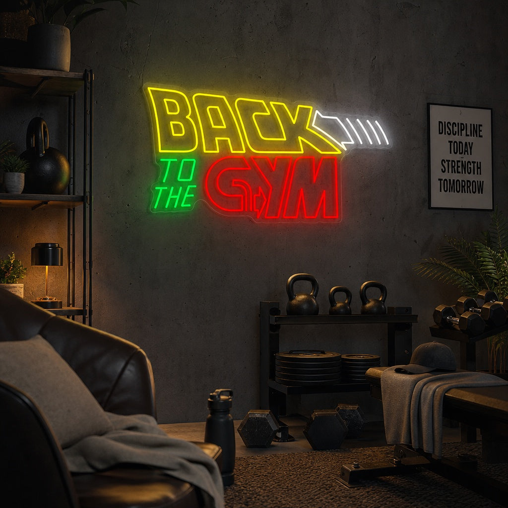 "Back To The Gym" Neonskylt