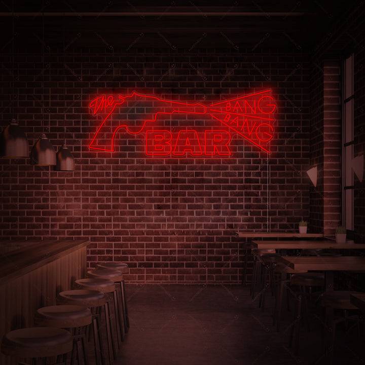 "Bang Bang Bar" Neonskylt