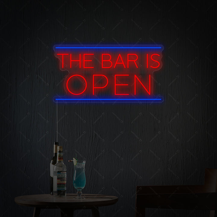 "Bar Is Open" Neonskylt