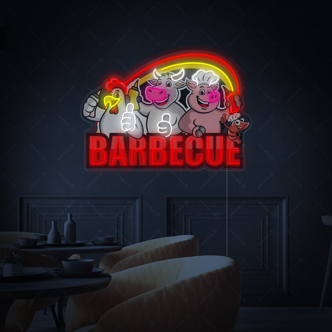 "Barbecue" Neonskylt