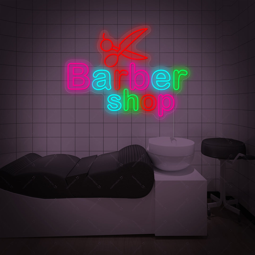 "Barber Shop" Neonskylt