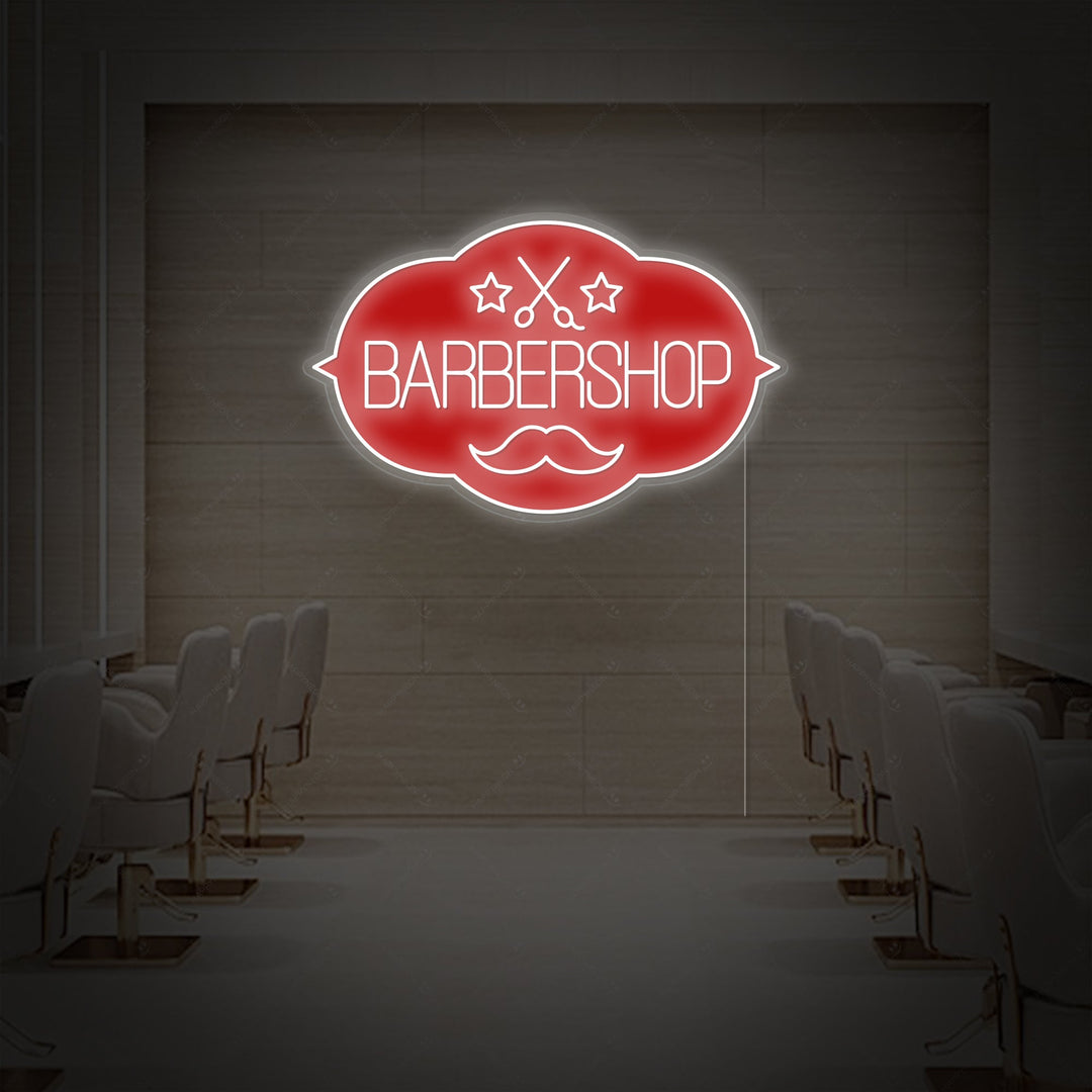 "Barbershop" Neonskylt