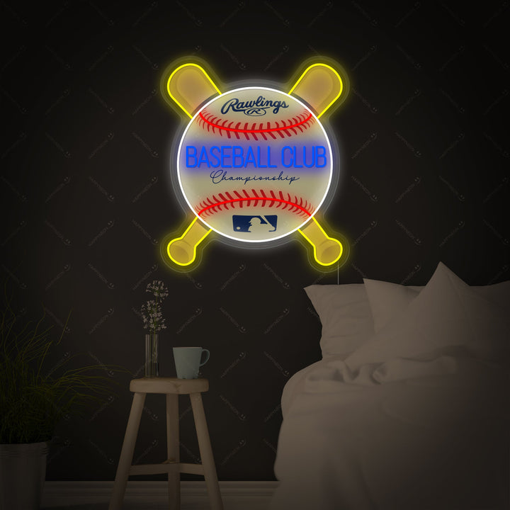 "Baseball Club" Neonskylt