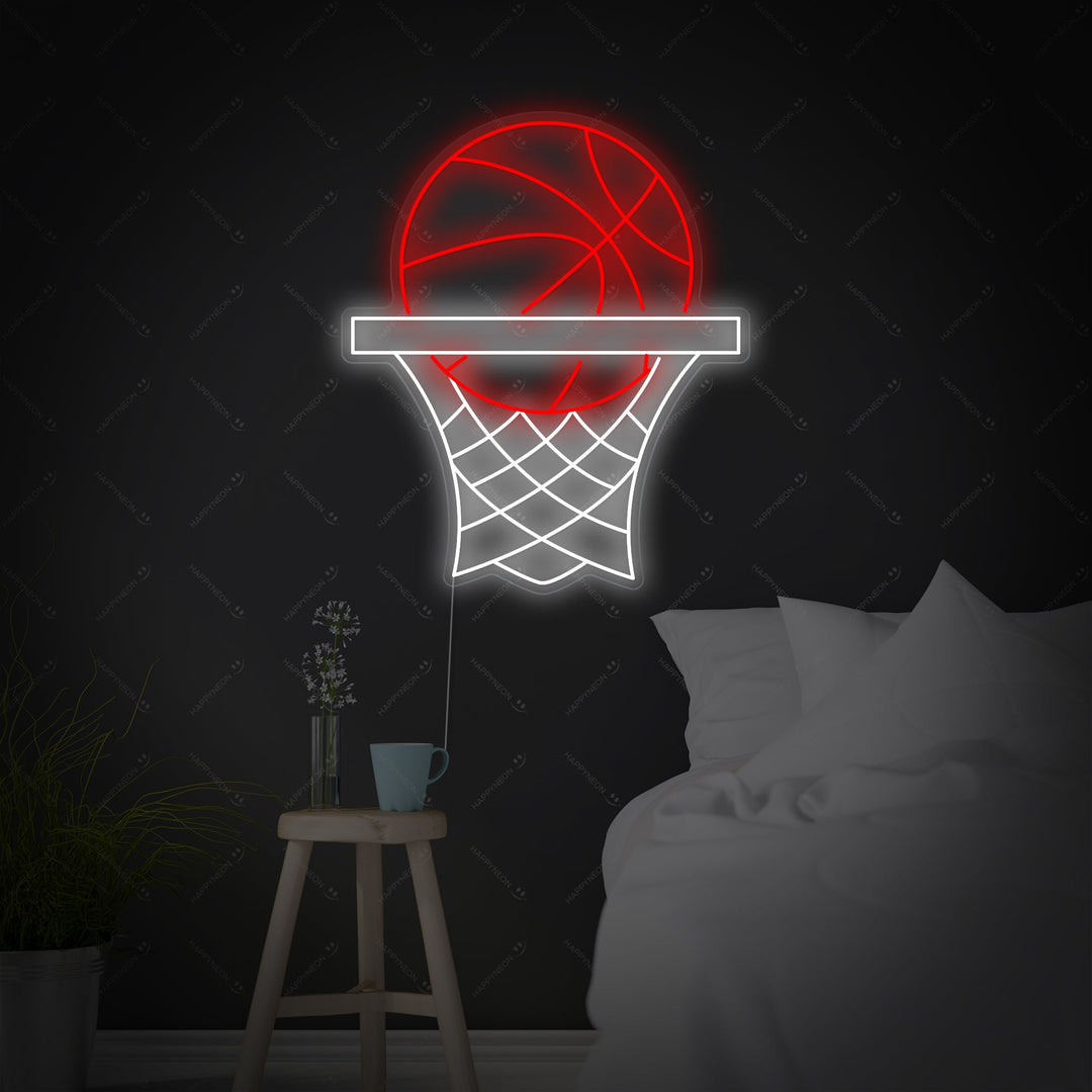 "Basketboll hoop" Neonskylt