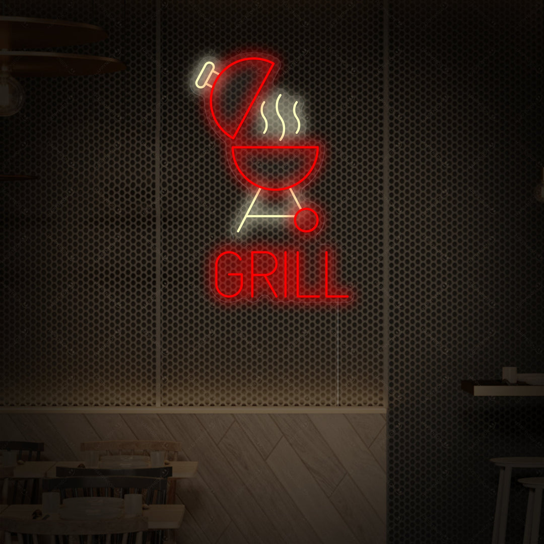 "BBQ Grill" Neonskylt