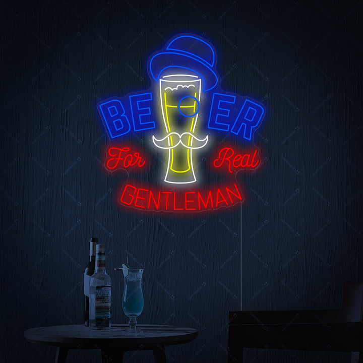 "Beer For Gentleman" Neonskylt