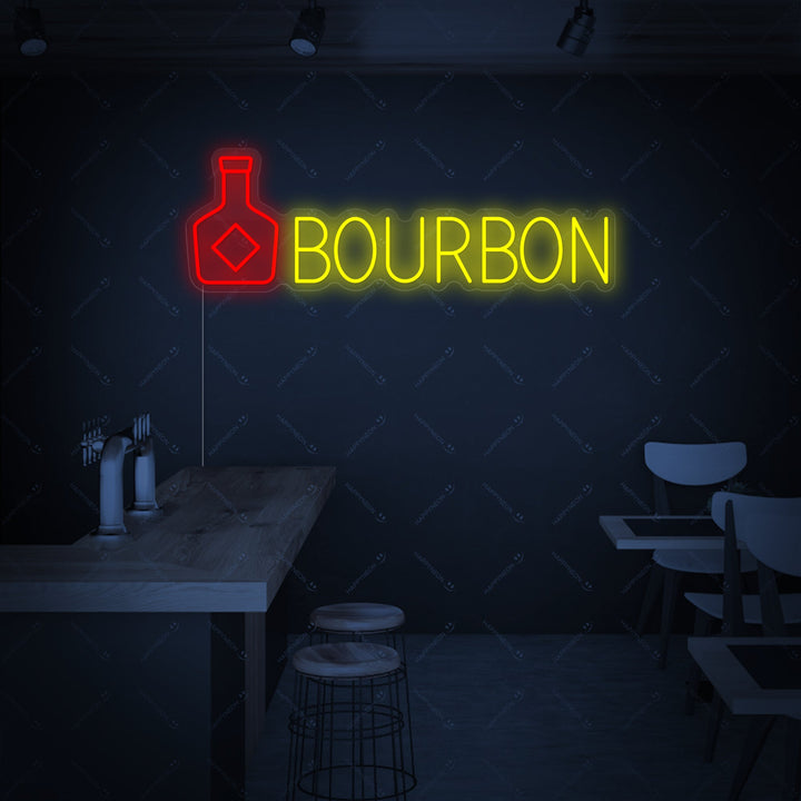 "Bourbon" Neonskylt