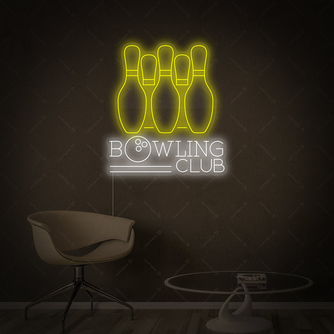 "Bowling Club" Neonskylt