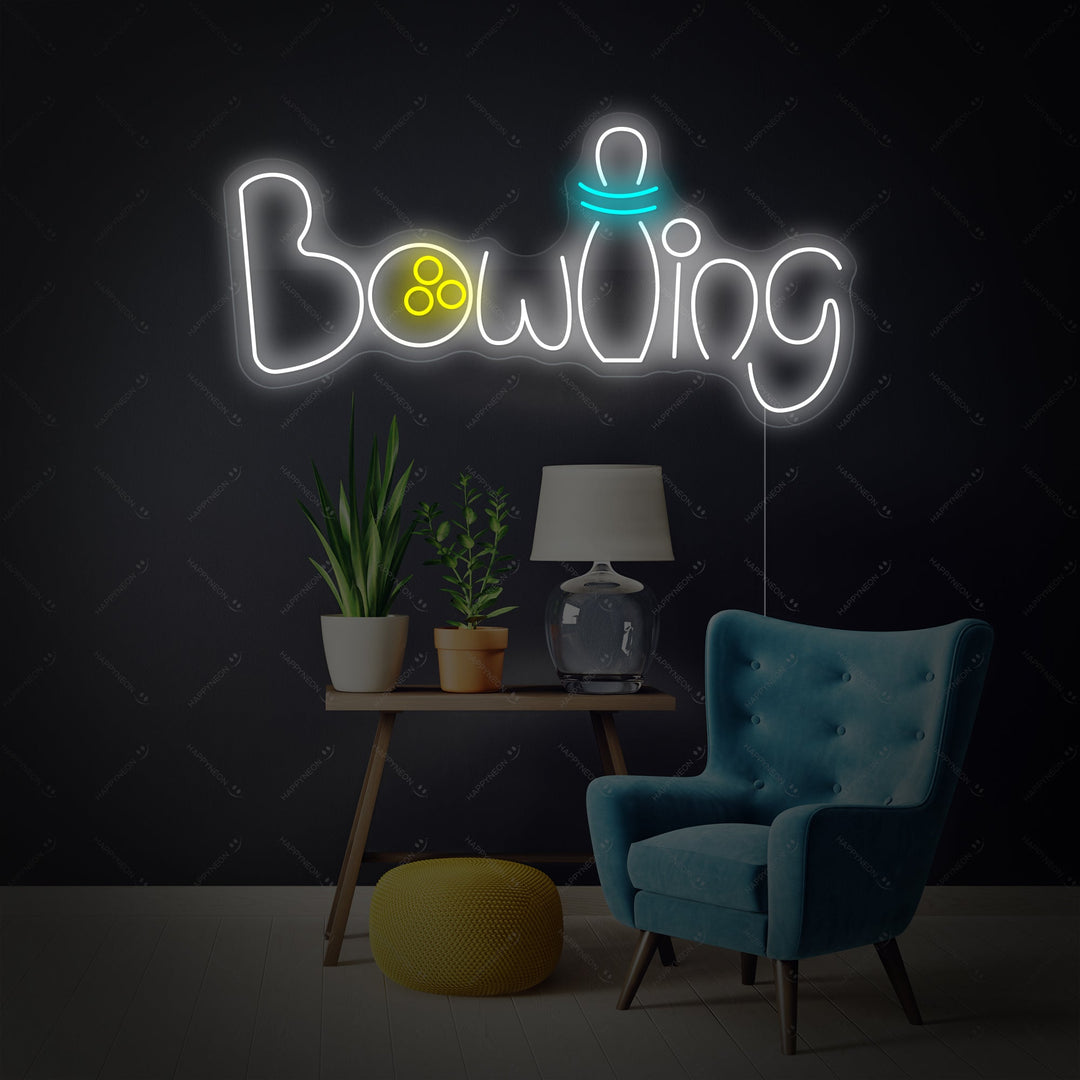 "Bowling" Neonskylt