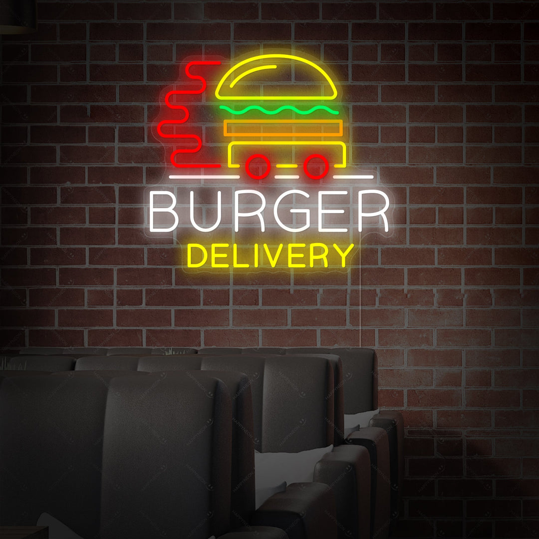 "Burger Delivery" Neonskylt