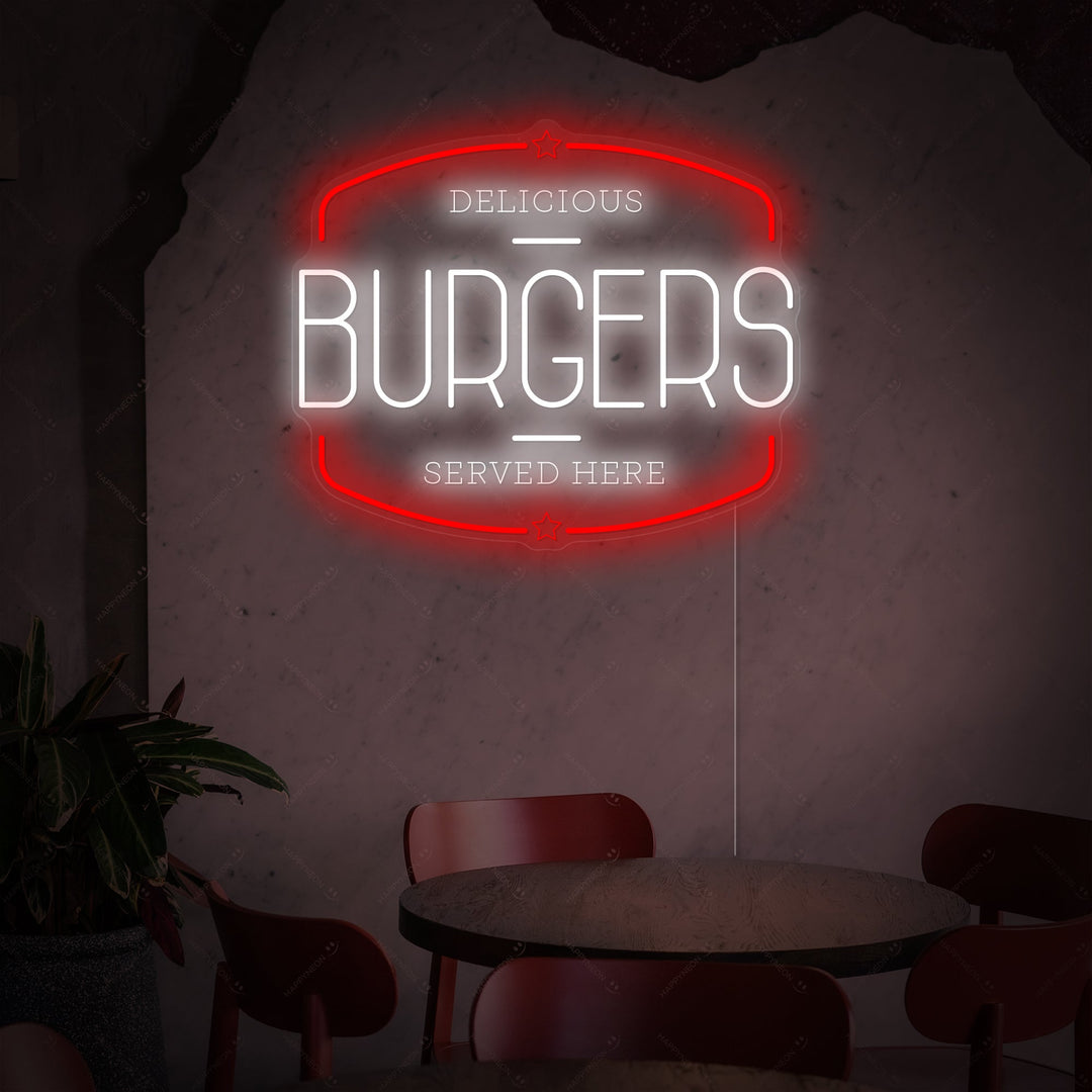 "Burgers" Neonskylt