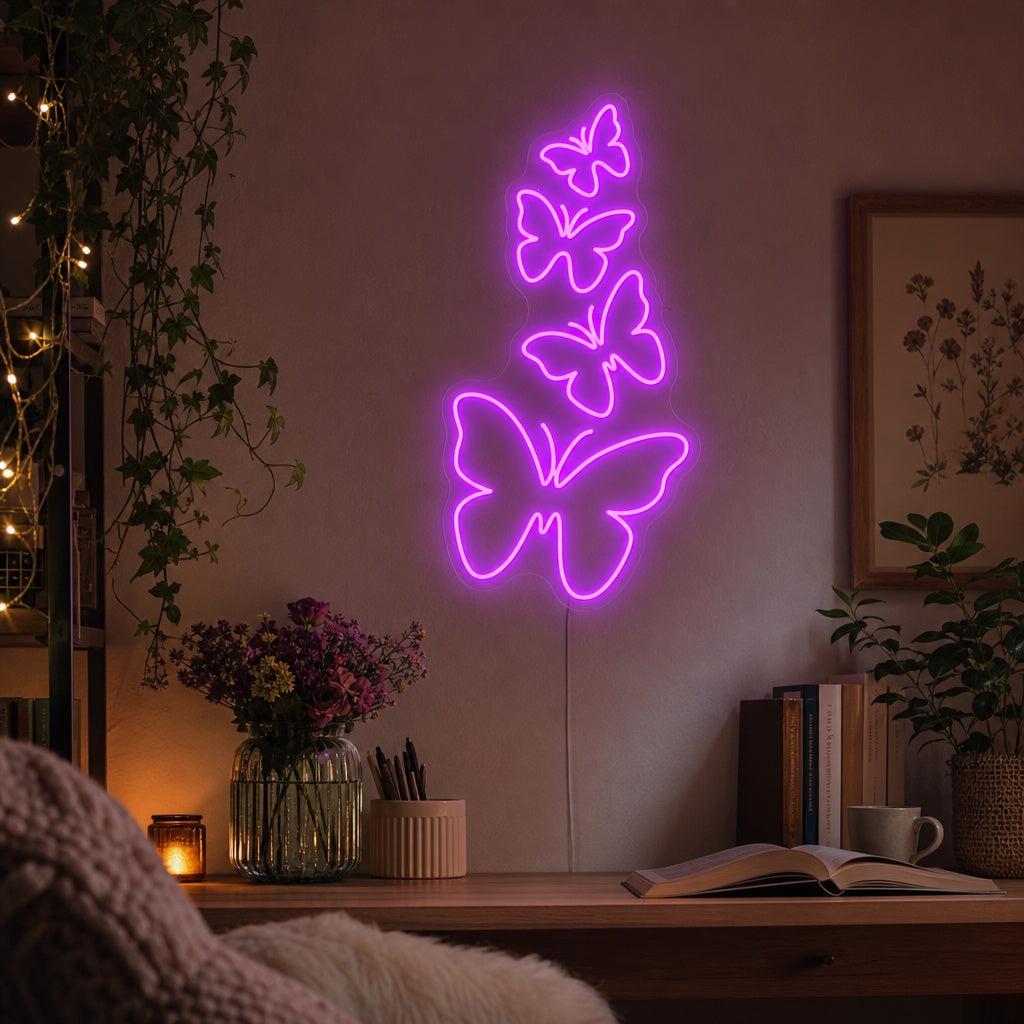 "Fjärilar" Neonskylt