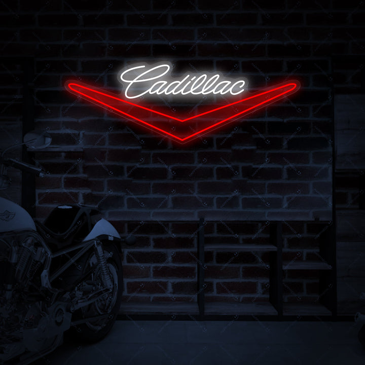 "Cadillac-emblem" Neonskylt