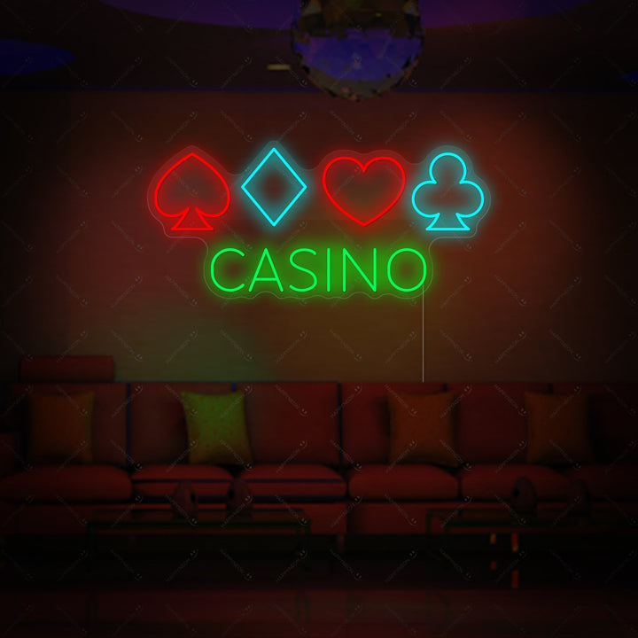"Casino Poker" Neonskylt