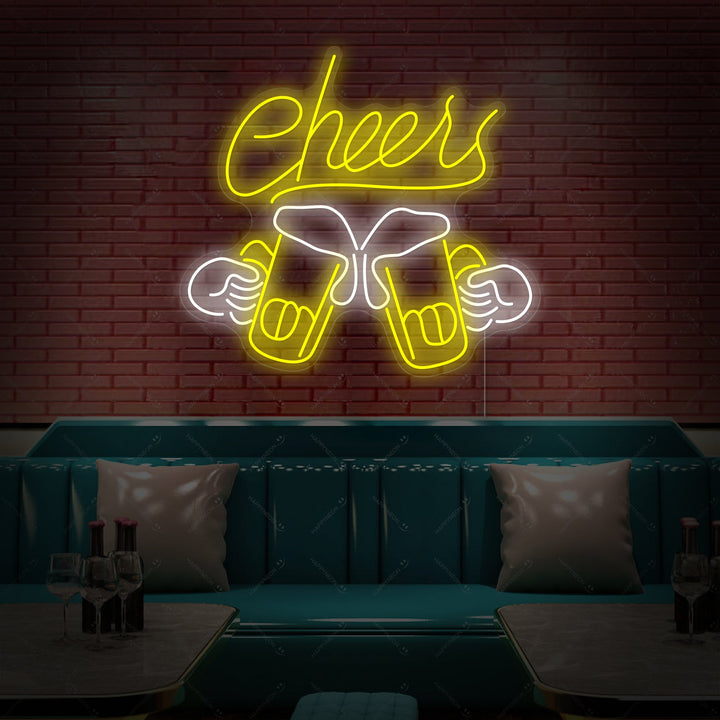 "Cheers" Neonskylt